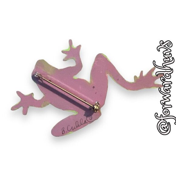 Bundle Sale 3 for $15 | Hand Crafted | Signed B. Cuhla | Frog Brooch - Picture 8 of 13